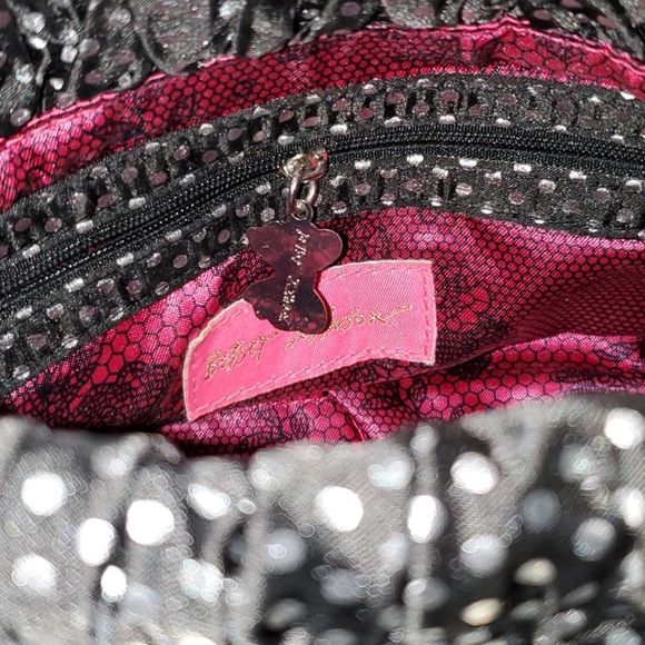 Betsey Johnson Black & Silver Dot Clutch - Picture 5 of 5